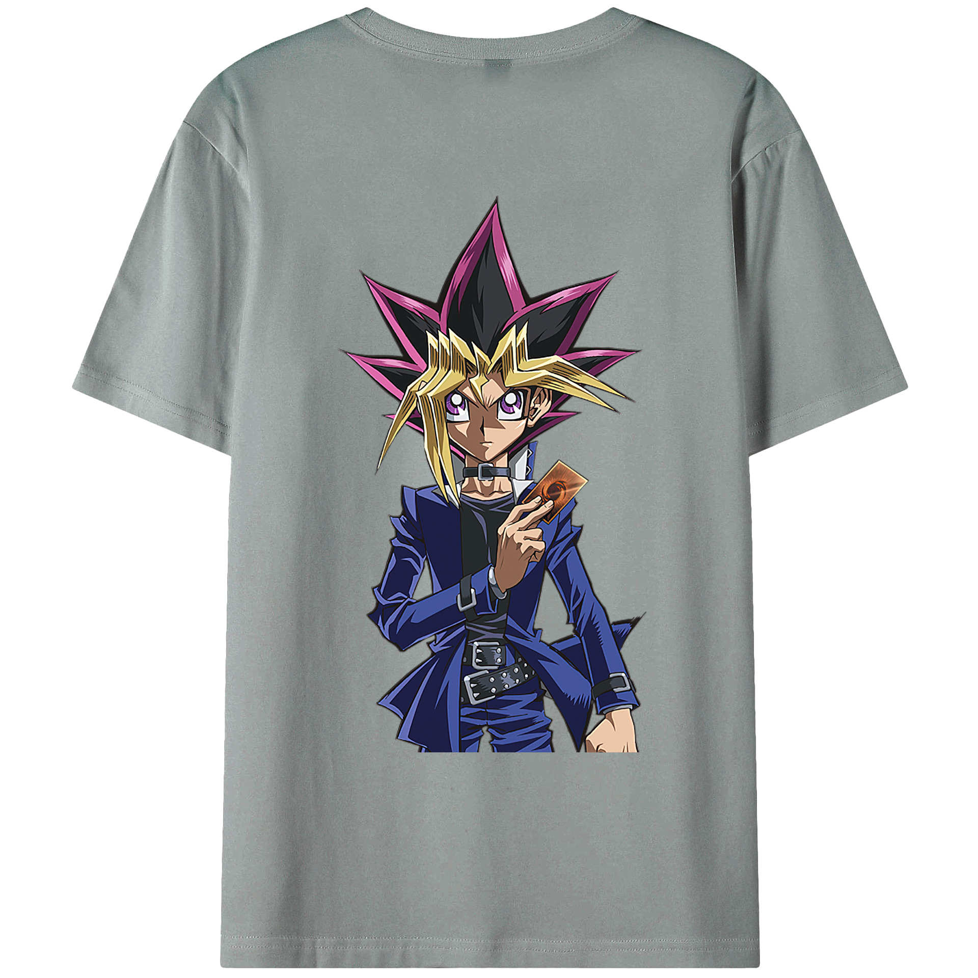 （画像用） 遊☆戯☆王 Yu-Gi-Oh! 綿100％ メンズ半袖Tシャツ（バックプリント） 通気性